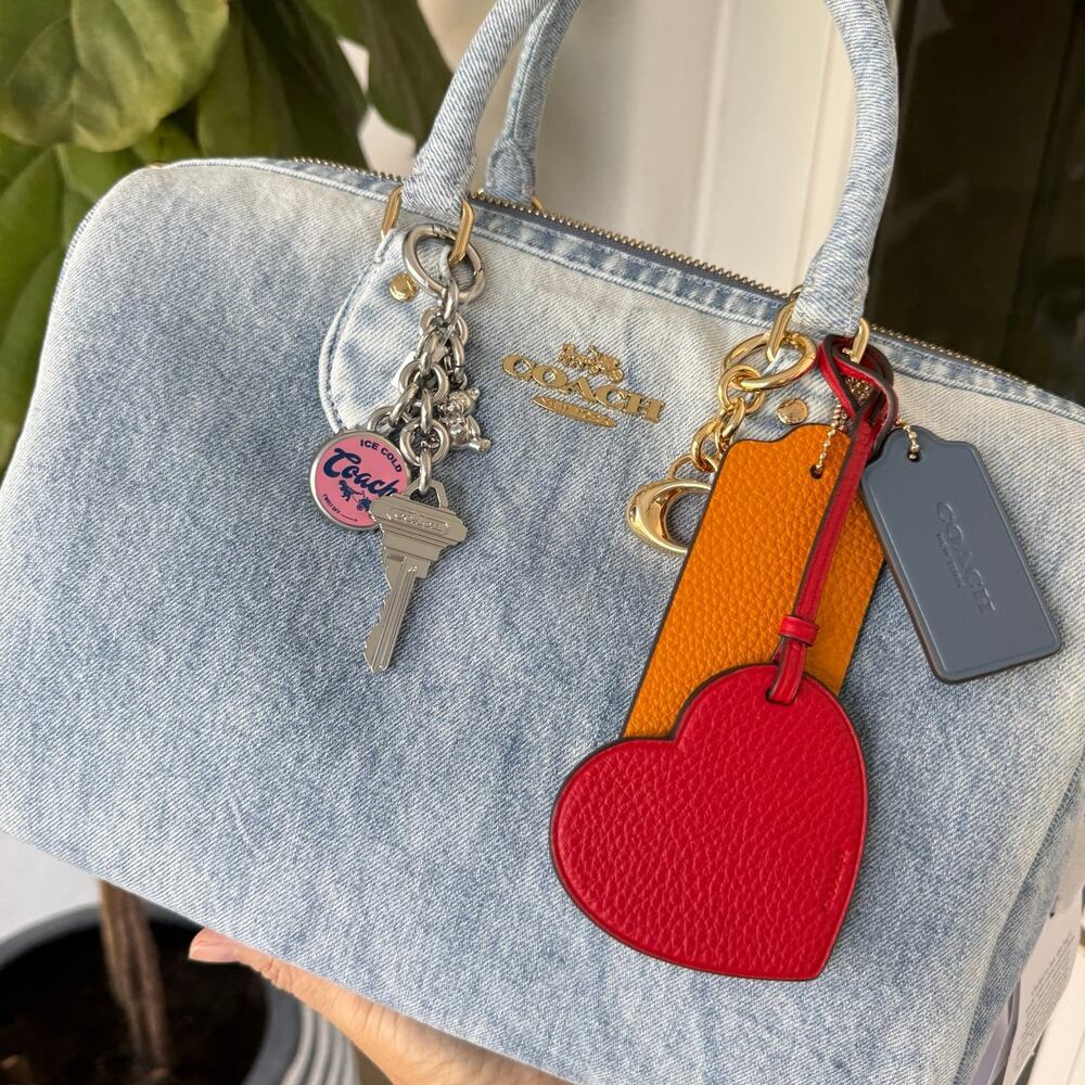 NWT Coach Rowan Large Satchel In Loved Denim CDY75 - Picture 3 of 12